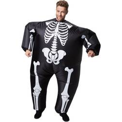 tectake Inflatable Skeleton Costume Black/White