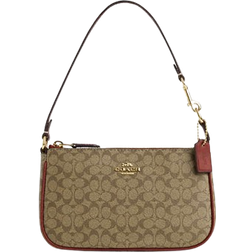 Coach Nolita 19 In Colorblock Micro Signature Canvas Bag - Gold/Khaki/Terracotta