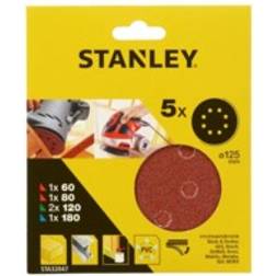 Stanley Tools Slippapper K60-180 Ø125 mm 5-pack