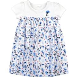 Mini Vanilla Girl's Floral Summer Night-Dress - Blue