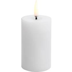 Uyuni Bloklys Smeltet Nordic White LED Candle 3"