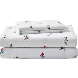 Eddie Bauer Flannel Bed Sheet White (259.1x238.8cm)