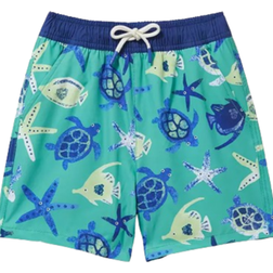 Crew Clothing Kid's Turtle Swim Shorts - Blue