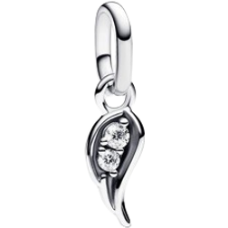 Pandora ME Sparkling Angel Wing Mini Dangle Charm - Silver/Transparent