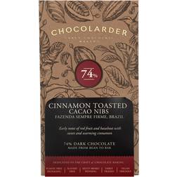 Chocolarder Cinnamon Toasted Nibbed Cacao 74% Dark 70g 1pack