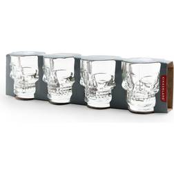 Kikkerland Skull Shot Glass 4.4cl 4pcs