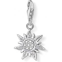 Thomas Sabo Sun Charm Pendant - Silver/Transparent