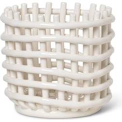 Ferm Living Braided Off White Basket 16cm 16cm