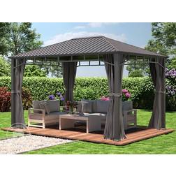 Toolport Garden Gazebo Hardtop Sunset Superior 3 x 4 m