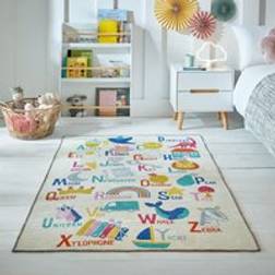Dunelm PractiRug ABC Washable Kids Rug MultiColoured