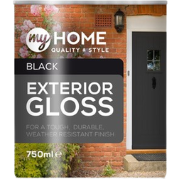 my home Exterior Gloss Wood Paint Black