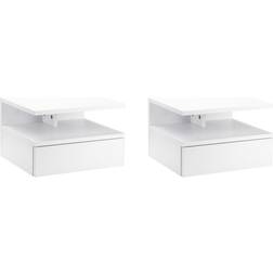 Homcom Floating Nightstand Set of 2 Bedside Table