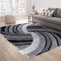 Serdim Rugs California Swirl Shaggy Grey
