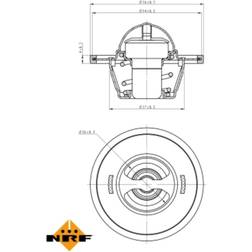 NRF Engine Thermostat 725104 with Seal Ring