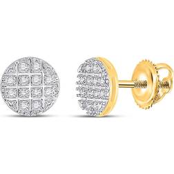 Diamond Deal Round Cluster Earrings - Gold/Diamonds