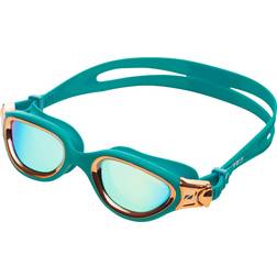 Zone3 Venator-X Swim Goggles With Anti-Fog LUCID Lenses, Clear Vision, No Leaking, Comfortable For Both Open Water And Pool Swimming/Unisex Teal/Copper Color