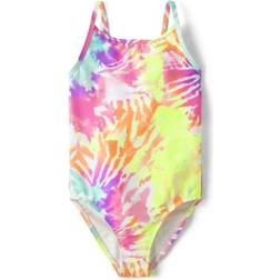 The Children's Place Girl's Rainbow Tie Dye Cutout One Piece Swimsuit - Multi Clr