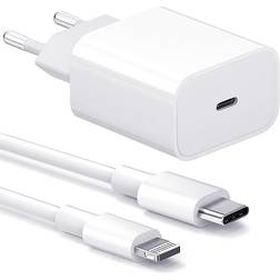 Laddare för iPhone Snabbladdare Strömadapter Kabel-20W USB-C