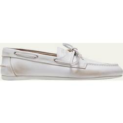 Miu Miu Leather Lace-Up Moccasins