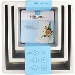 PME Square Pans Set of 3 10-Inch x 4-Inch Cake Pan