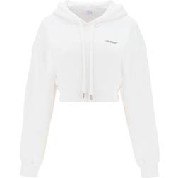 Off-White X-Ray Arrow Cropped Hoodie - White