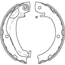 KAVO PARTS KBS-9924 Bromsbackar Bromsbacksats, Bromsbackar
