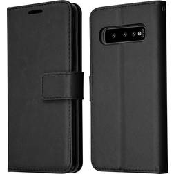 TechGear Galaxy S10 Plånboksfodral Läder Flip Skyddsfodral