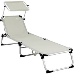 Deuba Malta Aluminium Sun Lounger 210cm 180kg Capacity