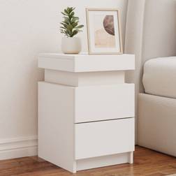 vidaXL Cabinets with LED Lights 2 pcs Bedside Table