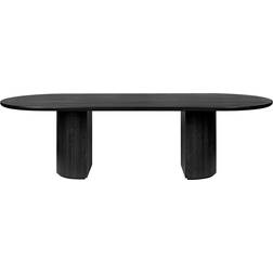 GUBI Moon Brown Black Dining Table 101x258cm