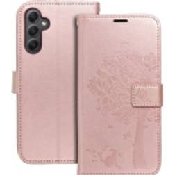 OEM MEZZO plånboksfodral för Samsung A34 5G trä roséguld