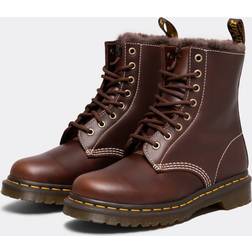 Dr. Martens 1460 Serena Faux Fur Lined Ankle Boots - Dark Brown