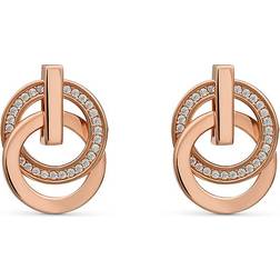 Jette Swing Earrings - Rose Gold/Transparent