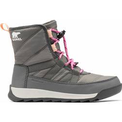 Sorel Kid's Whitney II Short Lace Waterproof Boots - Quarry/Grill