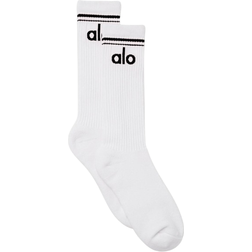 Alo Throwback Socks Unisex - White/Black