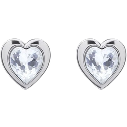 Ted Baker Han Heart Earrings - Silver/Transparent