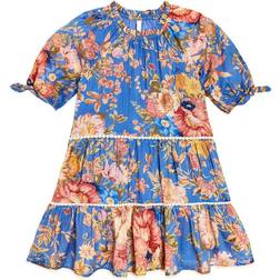 Zimmermann Girl's Floral Cotton Dress - Blue