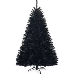 Costway Hinged Artificial Black Christmas Tree 72"