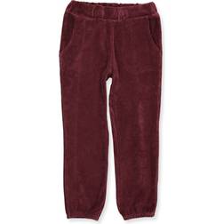 Name It Kid's Neia Velour Pants - Fig