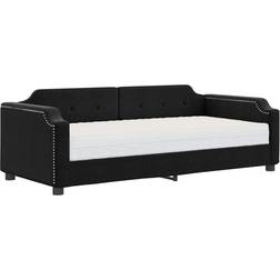 vidaXL Daybed Black Canapé 223cm Canapé 3 Places