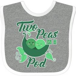 Inktastic Two Peas in a Pod with Faces Baby Bib