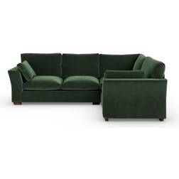 Dunelm Blakeney Cosy Velvet Bottle Green Sofa 273cm 4 Seater