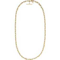 Fossil Heritage D Link Anchor Chain Necklace - Gold