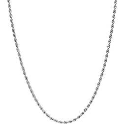 GLD Rope Chain Necklace 2mm - Silver