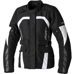 Rst Alpha wasserdichte Damen Motorrad Textiljacke, schwarz-weiss, Größe