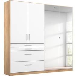 Rauch Harburg Alpine White/Brown Garderobeskab 181x197cm