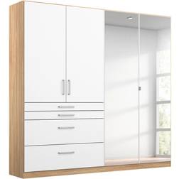 Rauch Harburg Alpine White/Brown Kleiderschrank 181x197cm