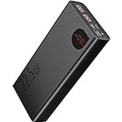 Baseus Powerbank 20000mAh, 22,5W PD 3.0 QC4.0 Schnellladung USB C Externer Akku, Tri-Ausgängen Power Bank mit LED Display für iPhone 12 11 Xs Pro Max Mini Samsung S20 S10 usw. PPAD000101