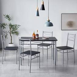 MCC Wood Effect Dining Set 5pcs