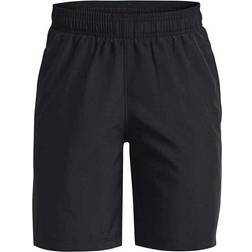 Under Armour Kid's Woven Wordmark Shorts - Black/White (1383341-001)
